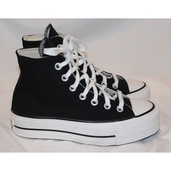 Converse Chuck Taylor All Star Lift HiTop Women Chunky Platform Sneakers 5 BLACK - Picture 2 of 7